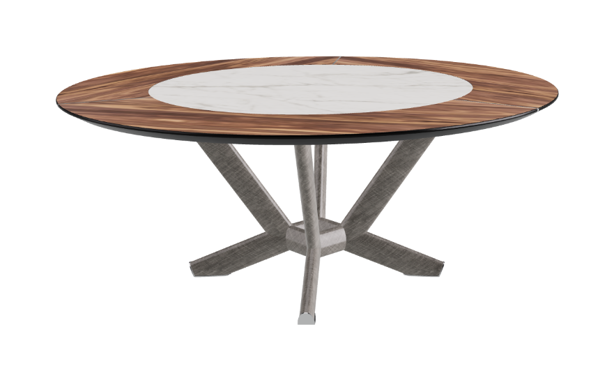 Cattelan Italia Planer Ker-Wood Round Swivel Dining Table 180