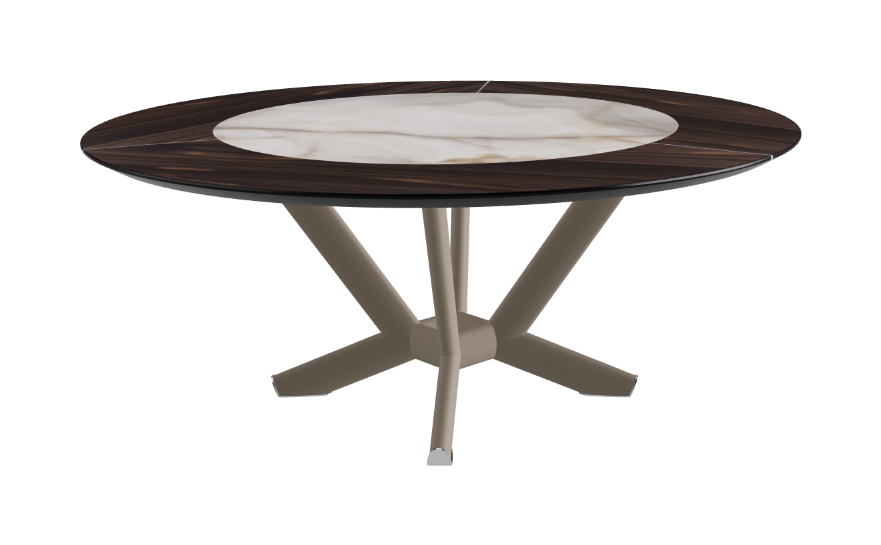 Cattelan Italia Planer Ker-Wood Round Swivel Dining Table 180