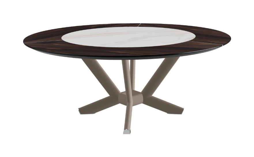 Cattelan Italia Planer Ker-Wood Round Swivel Dining Table 180