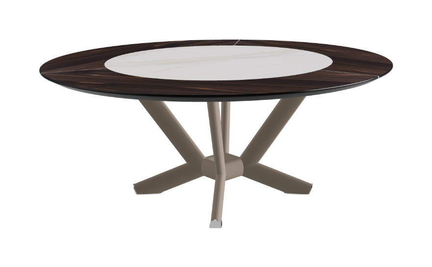 Cattelan Italia Planer Ker-Wood Round Swivel Dining Table 180