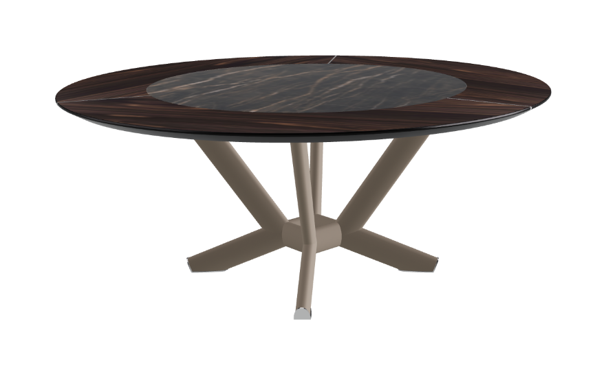 Cattelan Italia Planer Ker-Wood Round Swivel Dining Table 180