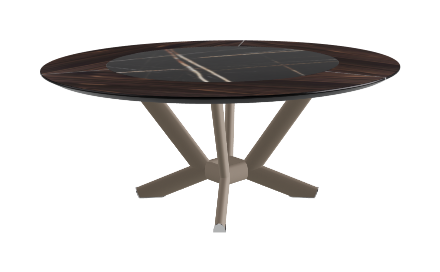 Cattelan Italia Planer Ker-Wood Round Swivel Dining Table 180