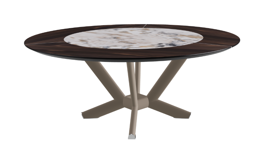 Cattelan Italia Planer Ker-Wood Round Swivel Dining Table 180