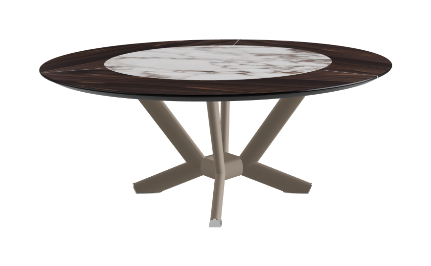 Cattelan Italia Planer Ker-Wood Round Swivel Dining Table 180