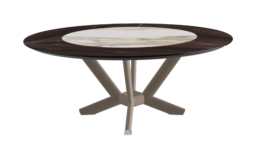 Cattelan Italia Planer Ker-Wood Round Swivel Dining Table 180