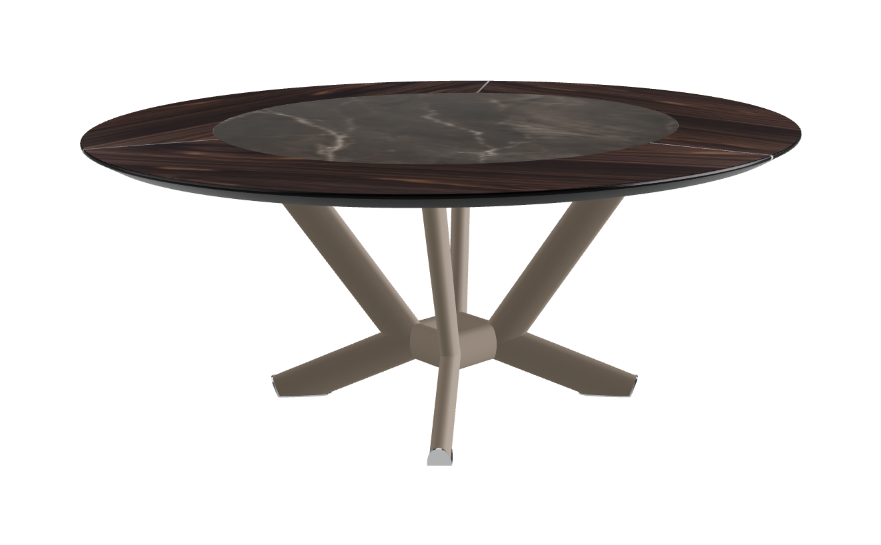 Cattelan Italia Planer Ker-Wood Round Swivel Dining Table 180