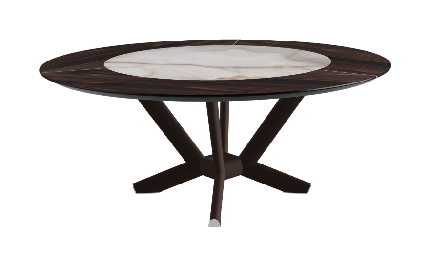 Cattelan Italia Planer Ker-Wood Round Swivel Dining Table 180