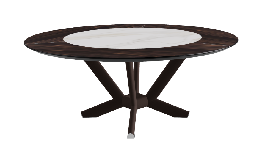 Cattelan Italia Planer Ker-Wood Round Swivel Dining Table 180