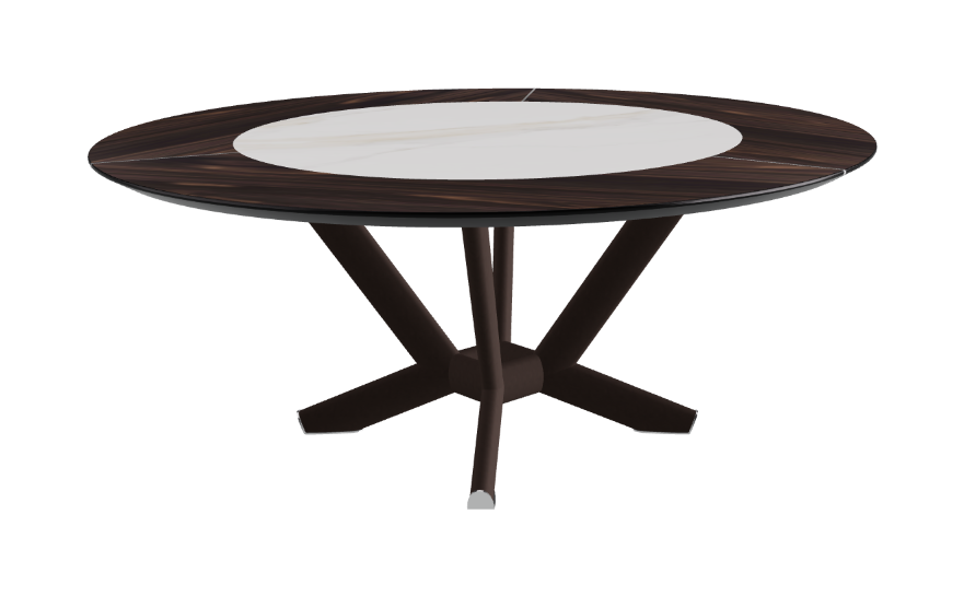 Cattelan Italia Planer Ker-Wood Round Swivel Dining Table 180