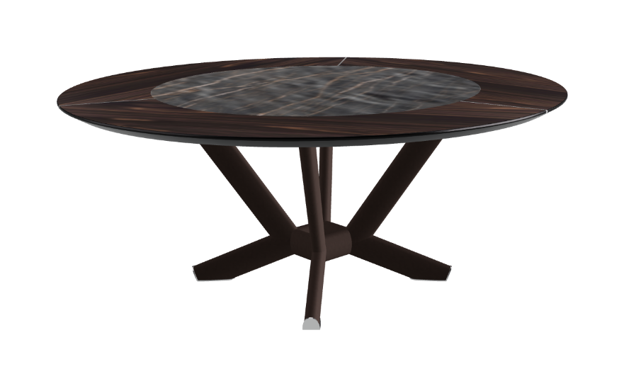 Cattelan Italia Planer Ker-Wood Round Swivel Dining Table 180