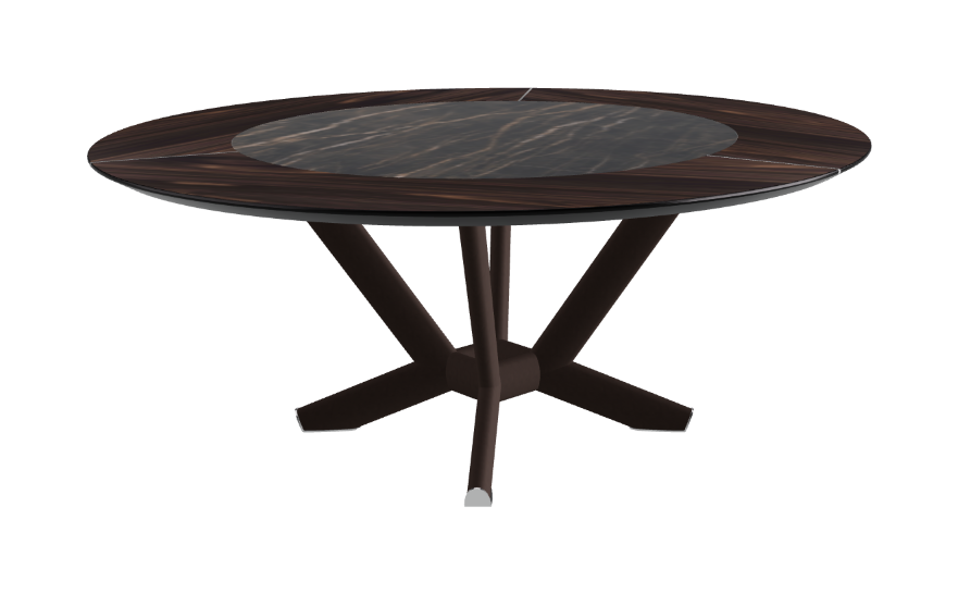 Cattelan Italia Planer Ker-Wood Round Swivel Dining Table 180