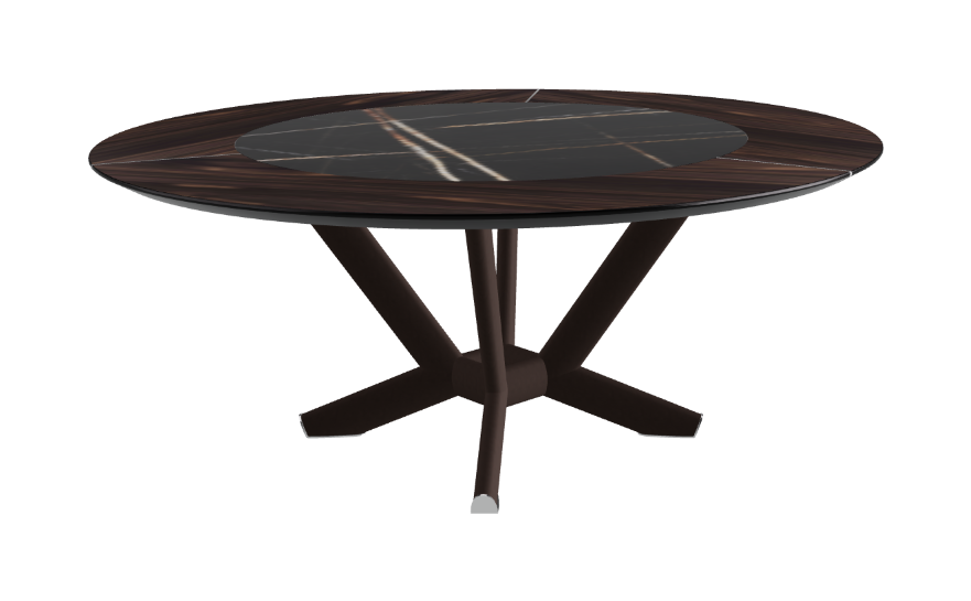 Cattelan Italia Planer Ker-Wood Round Swivel Dining Table 180