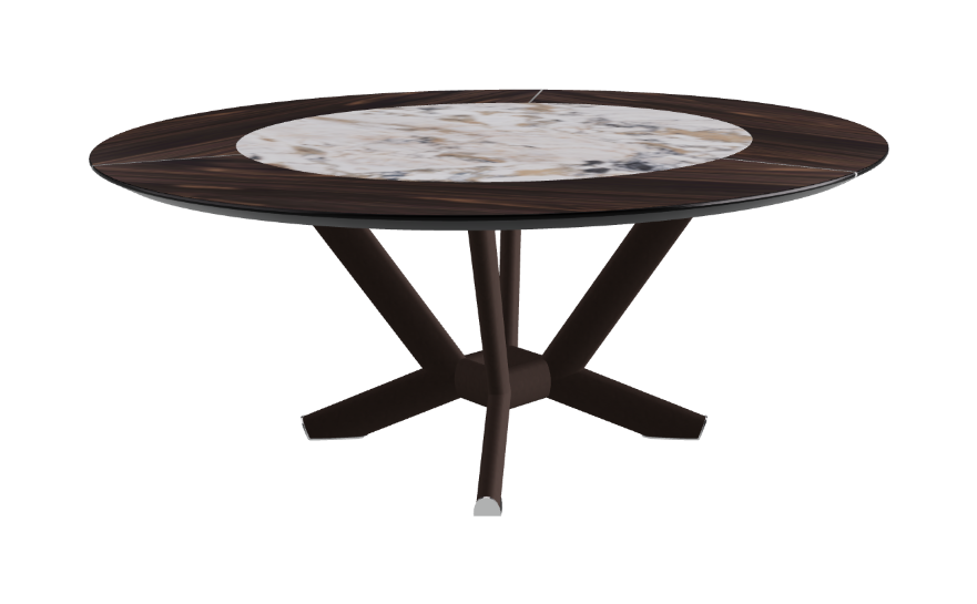 Cattelan Italia Planer Ker-Wood Round Swivel Dining Table 180