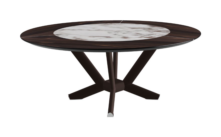 Cattelan Italia Planer Ker-Wood Round Swivel Dining Table 180
