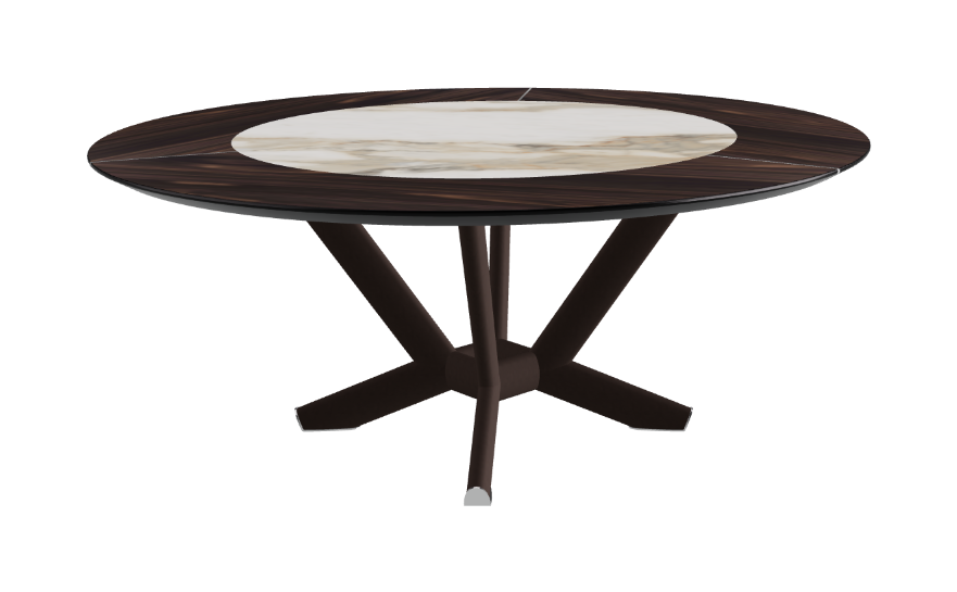 Cattelan Italia Planer Ker-Wood Round Swivel Dining Table 180