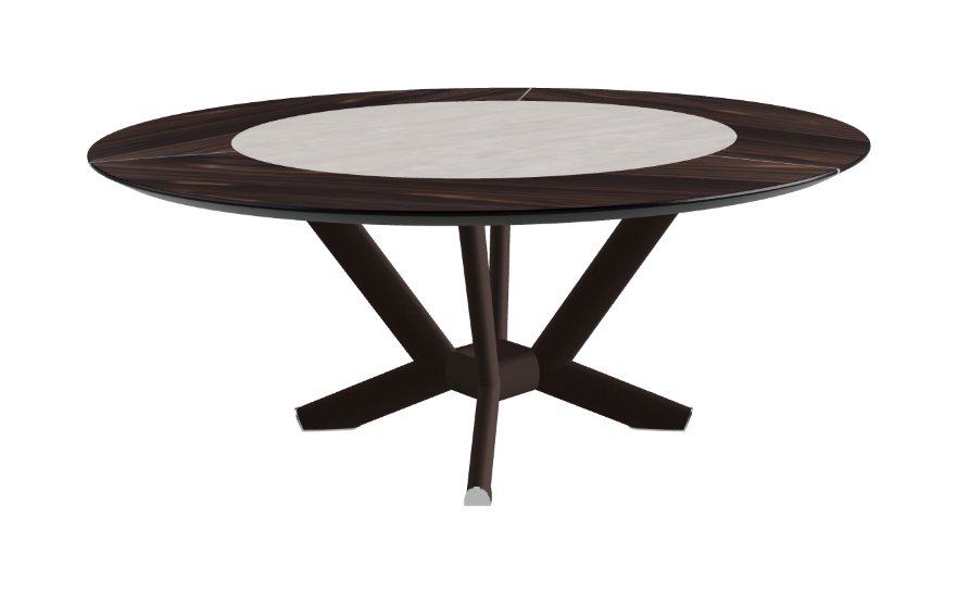 Cattelan Italia Planer Ker-Wood Round Swivel Dining Table 180