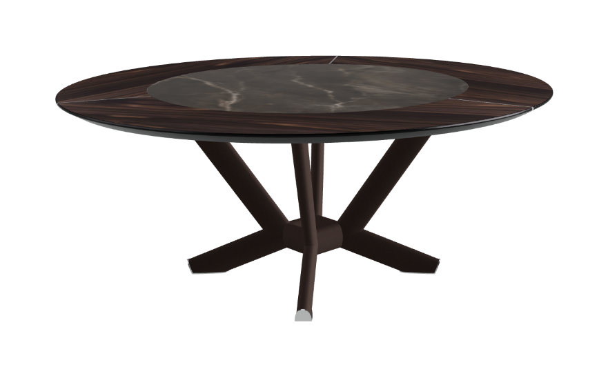 Cattelan Italia Planer Ker-Wood Round Swivel Dining Table 180