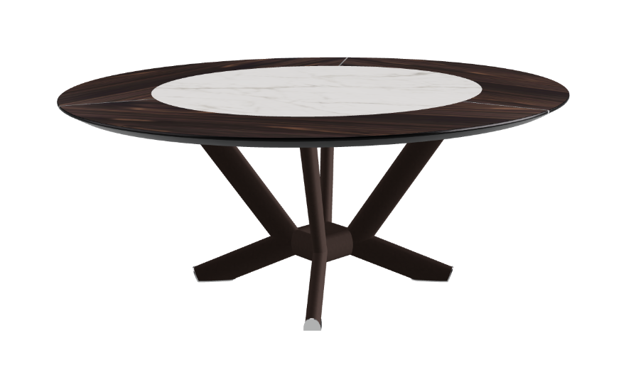 Cattelan Italia Planer Ker-Wood Round Swivel Dining Table 180