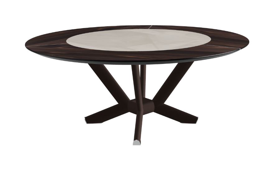 Cattelan Italia Planer Ker-Wood Round Swivel Dining Table 180