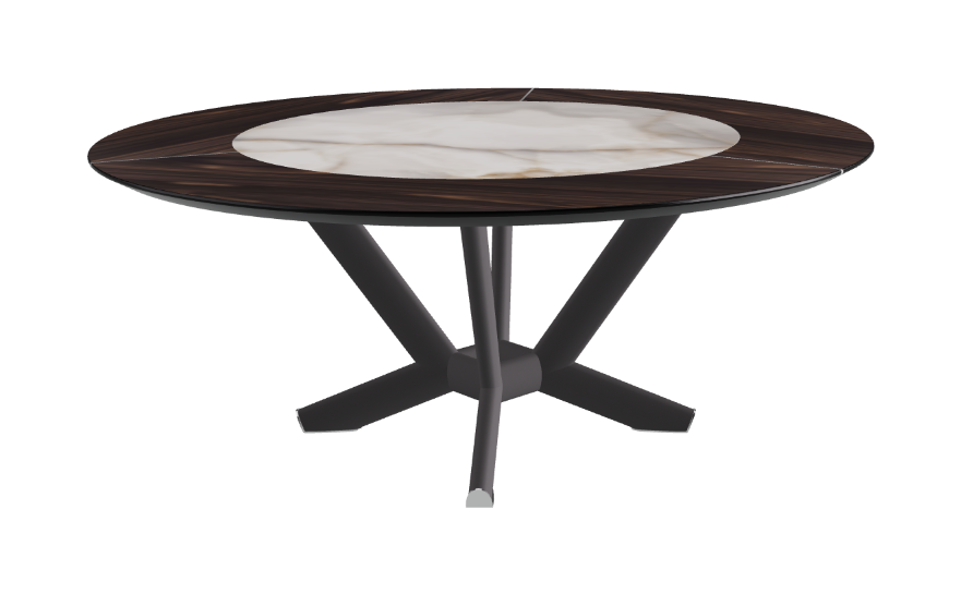 Cattelan Italia Planer Ker-Wood Round Swivel Dining Table 180