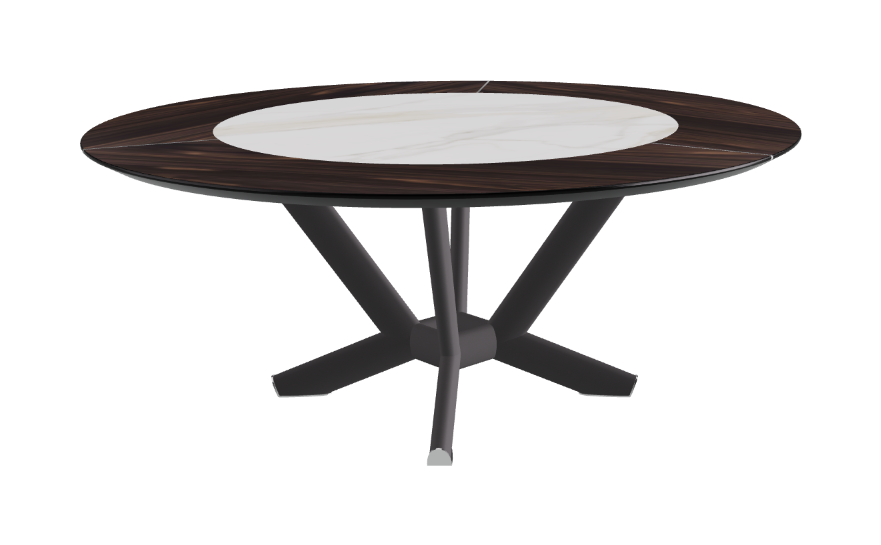 Cattelan Italia Planer Ker-Wood Round Swivel Dining Table 180