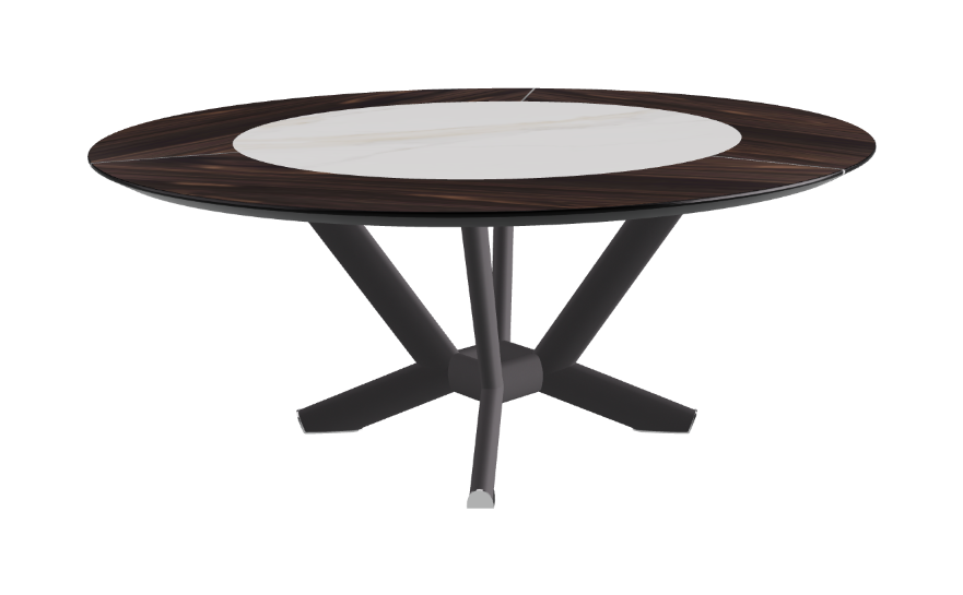 Cattelan Italia Planer Ker-Wood Round Swivel Dining Table 180