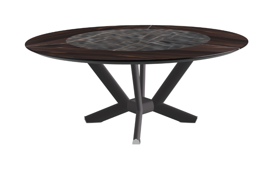 Cattelan Italia Planer Ker-Wood Round Swivel Dining Table 180