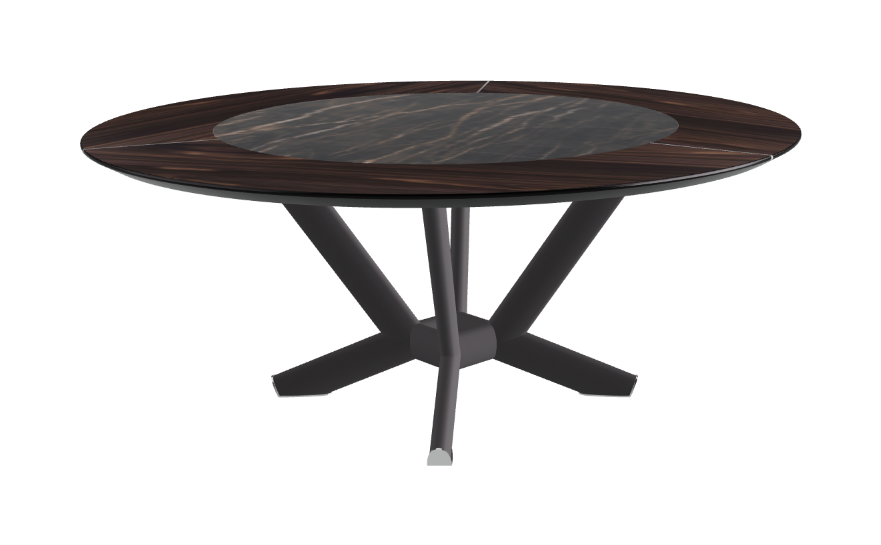 Cattelan Italia Planer Ker-Wood Round Swivel Dining Table 180