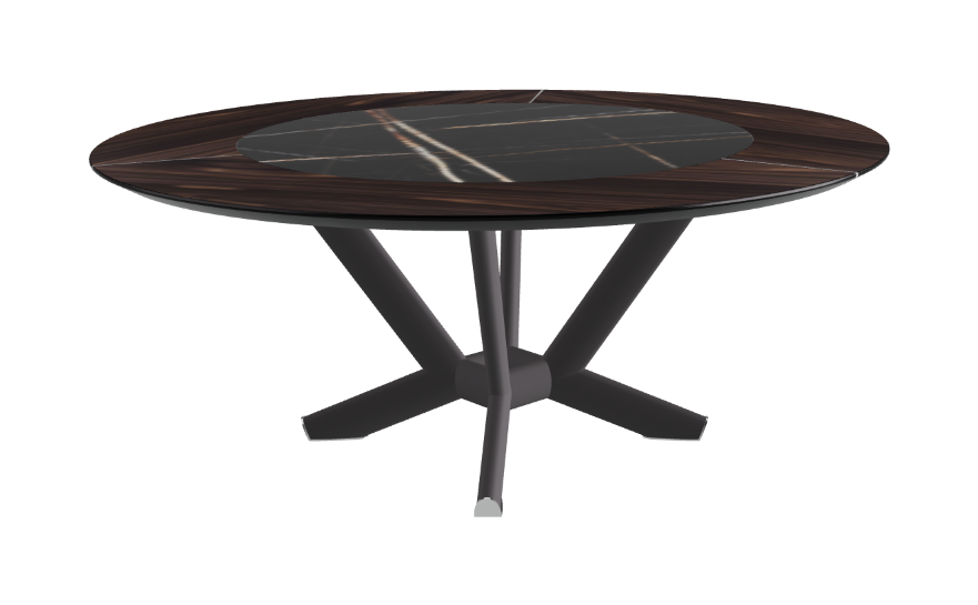 Cattelan Italia Planer Ker-Wood Round Swivel Dining Table 180