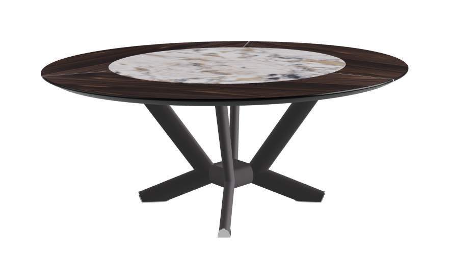 Cattelan Italia Planer Ker-Wood Round Swivel Dining Table 180
