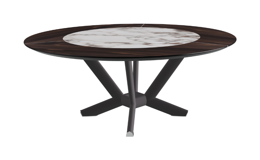 Cattelan Italia Planer Ker-Wood Round Swivel Dining Table 180