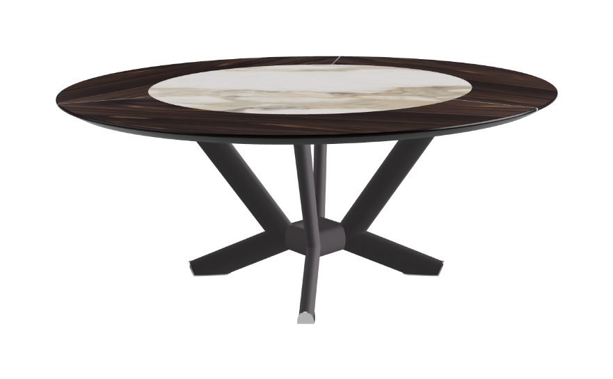 Cattelan Italia Planer Ker-Wood Round Swivel Dining Table 180