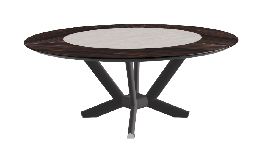 Cattelan Italia Planer Ker-Wood Round Swivel Dining Table 180