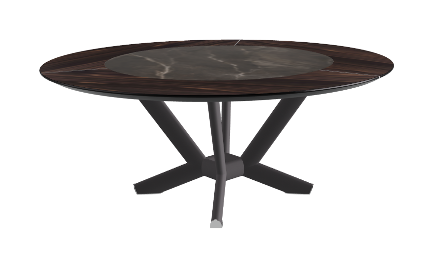 Cattelan Italia Planer Ker-Wood Round Swivel Dining Table 180