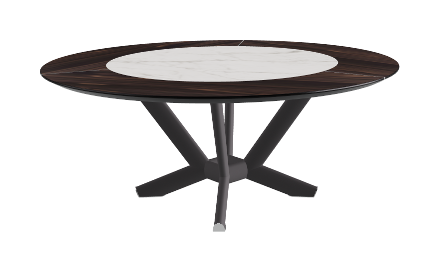 Cattelan Italia Planer Ker-Wood Round Swivel Dining Table 180