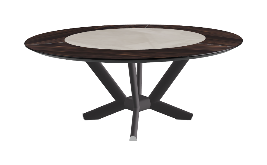 Cattelan Italia Planer Ker-Wood Round Swivel Dining Table 180