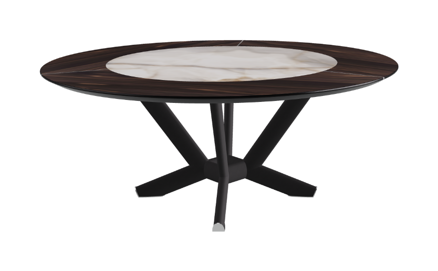 Cattelan Italia Planer Ker-Wood Round Swivel Dining Table 180