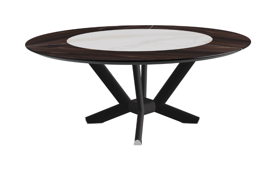 Cattelan Italia Planer Ker-Wood Round Swivel Dining Table 180