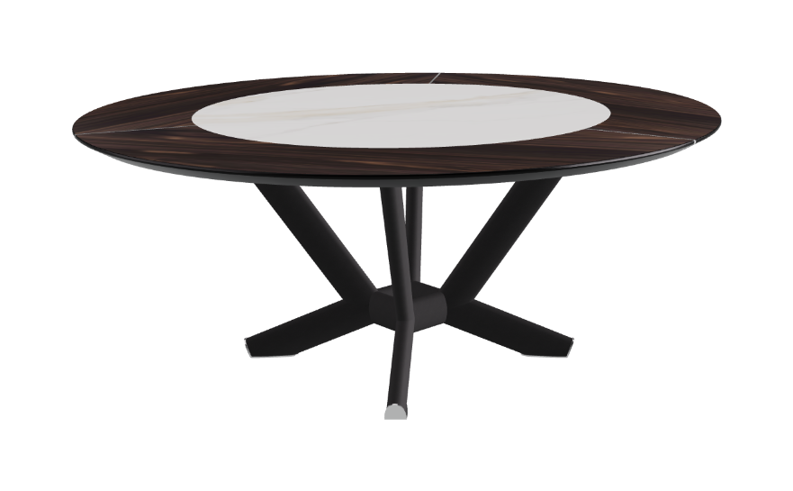Cattelan Italia Planer Ker-Wood Round Swivel Dining Table 180