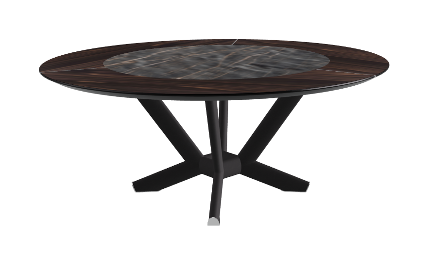 Cattelan Italia Planer Ker-Wood Round Swivel Dining Table 180