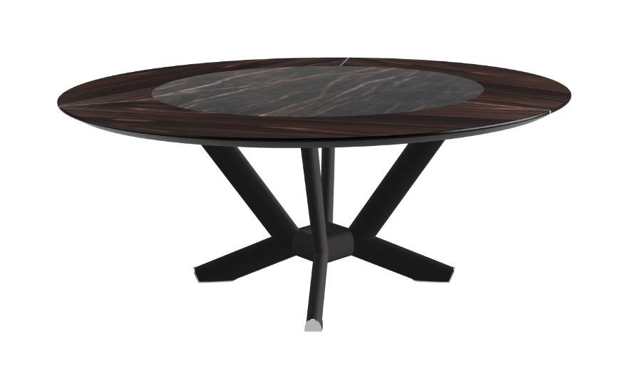 Cattelan Italia Planer Ker-Wood Round Swivel Dining Table 180