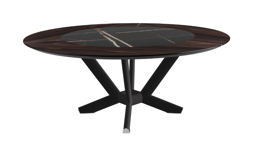 Cattelan Italia Planer Ker-Wood Round Swivel Dining Table 180