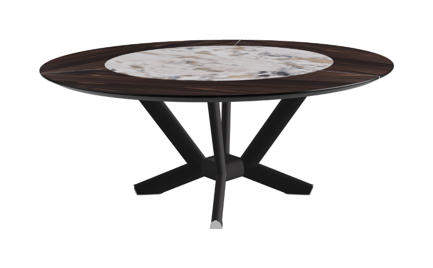 Cattelan Italia Planer Ker-Wood Round Swivel Dining Table 180