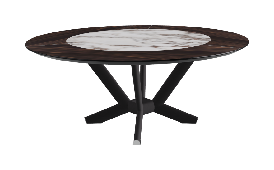 Cattelan Italia Planer Ker-Wood Round Swivel Dining Table 180