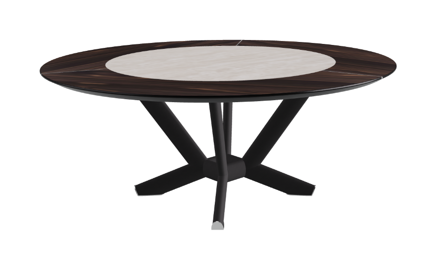 Cattelan Italia Planer Ker-Wood Round Swivel Dining Table 180