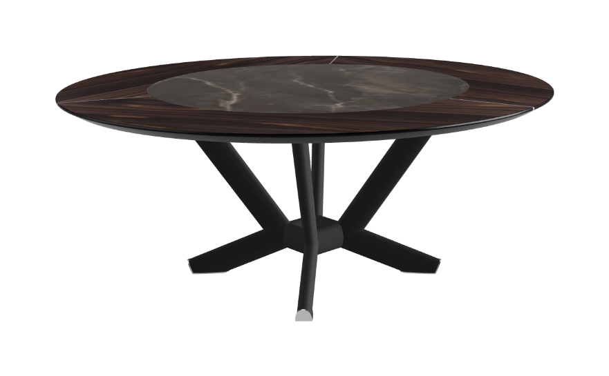 Cattelan Italia Planer Ker-Wood Round Swivel Dining Table 180