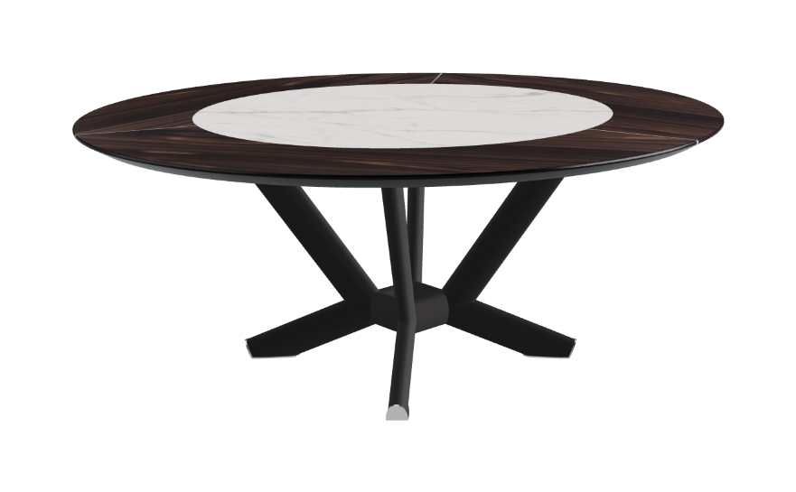 Cattelan Italia Planer Ker-Wood Round Swivel Dining Table 180