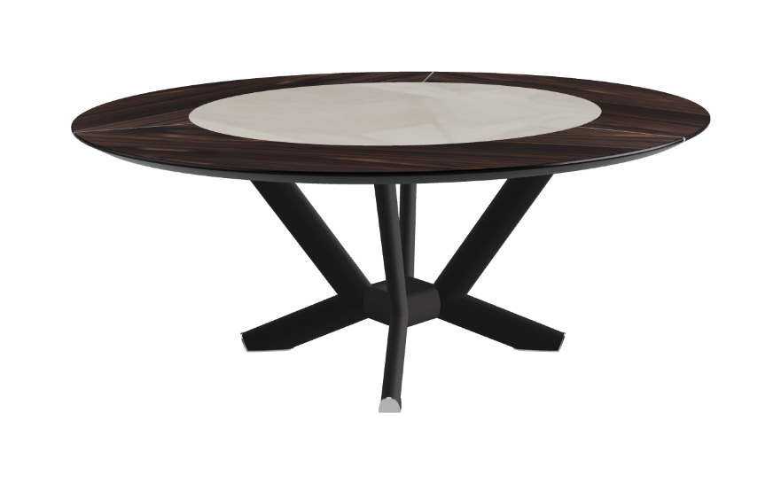 Cattelan Italia Planer Ker-Wood Round Swivel Dining Table 180
