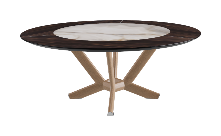 Cattelan Italia Planer Ker-Wood Round Swivel Dining Table 180