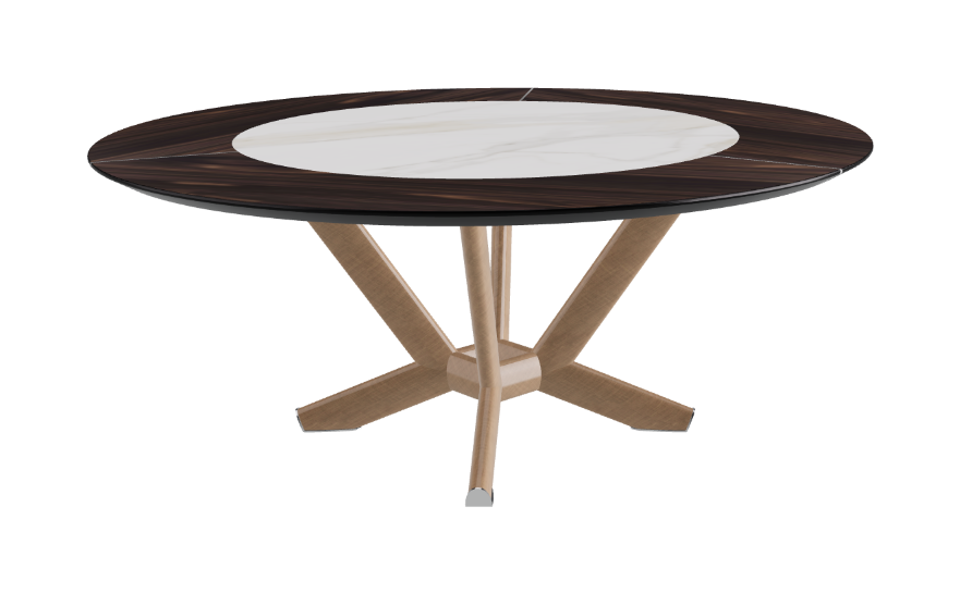 Cattelan Italia Planer Ker-Wood Round Swivel Dining Table 180